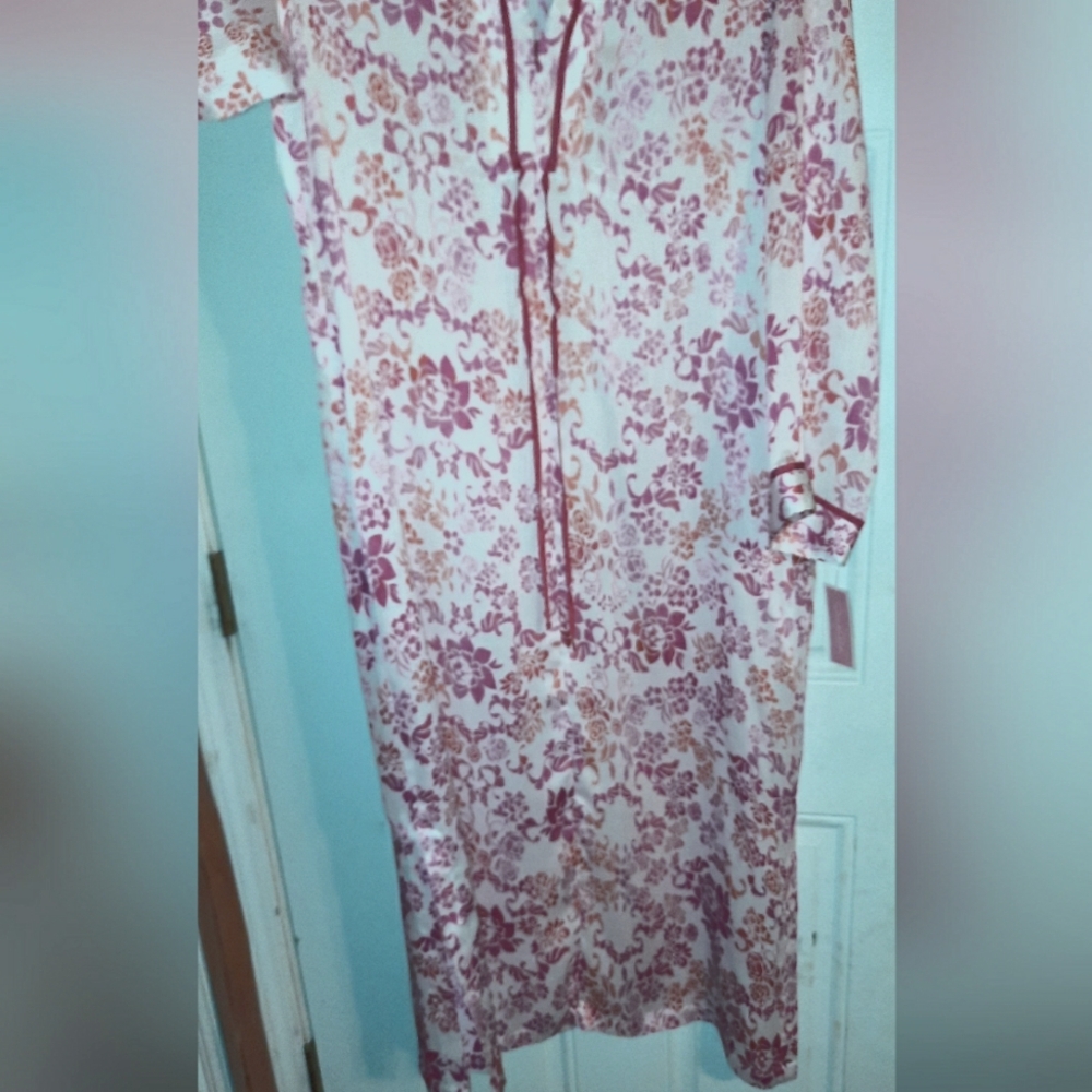 Vintage Oscar de la Renta Pink Label Kaftan Caftan Style House Dress SZ XL NWT - Picture 2 of 6